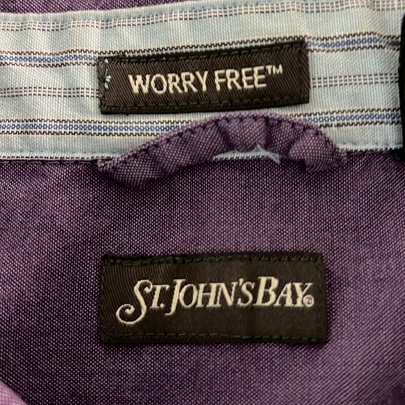St. John’s Bay Men’s  Short Sleeve Button Down Shirt in Purple size XX-Large - Picture 4 of 9